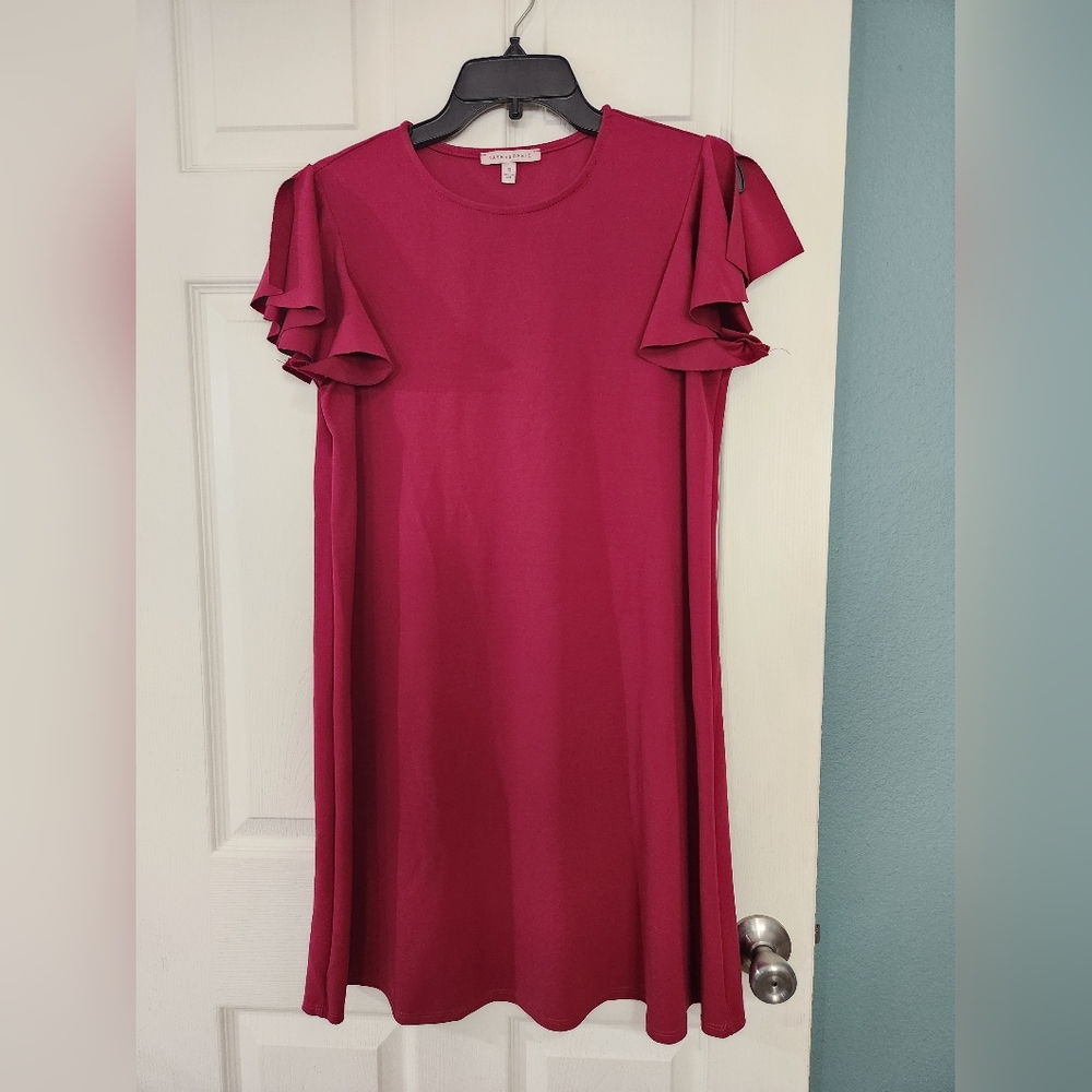Tash + Sophie maroon dress